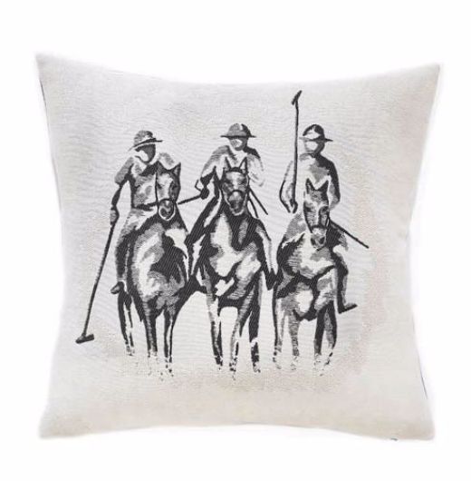 Picture of POLOPONY NOIR PILLOW - 22" X 22"