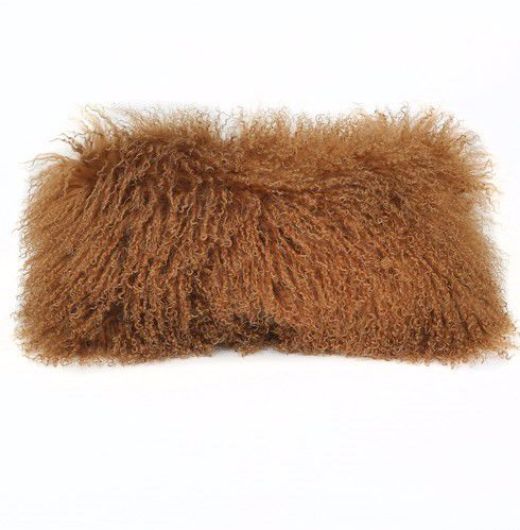 Picture of TIBETAN LAMB SADDLE PILLOW - 10"X 18"