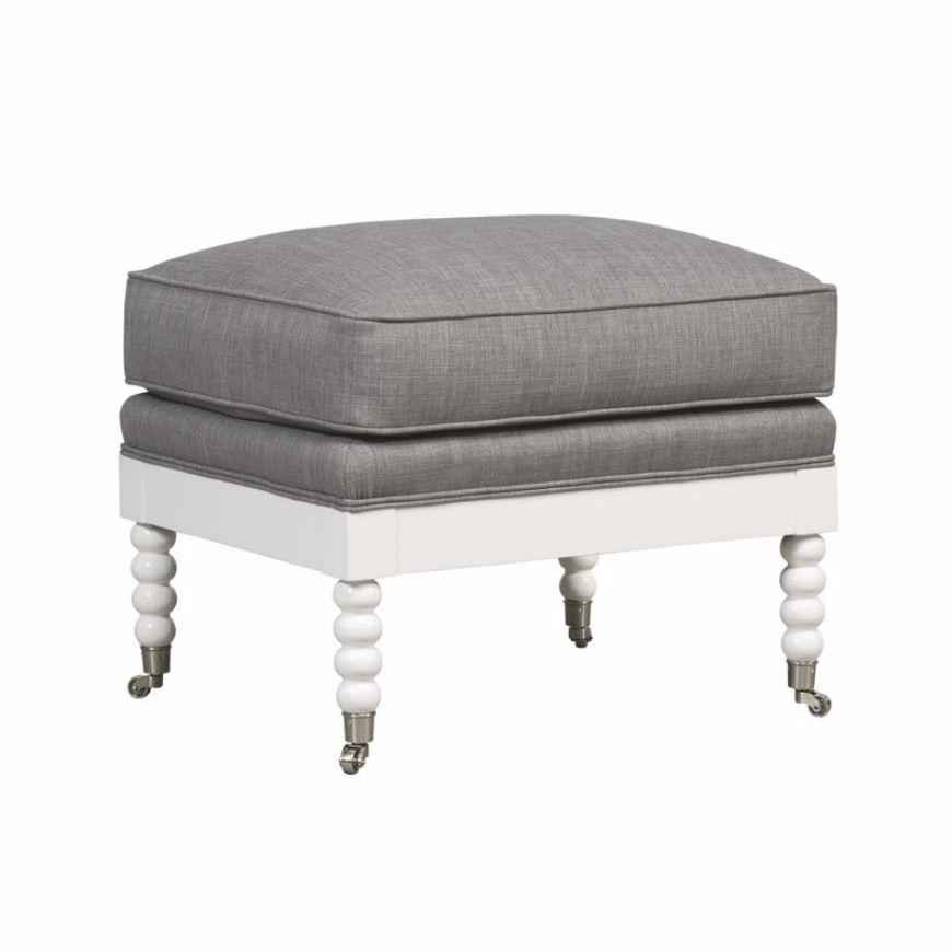 Picture of MARBLE HILL WOOD FRAMED BENCH & OTTOMAN