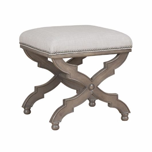 Picture of OLIVER WOOD FRAMED BENCH & OTTOMAN