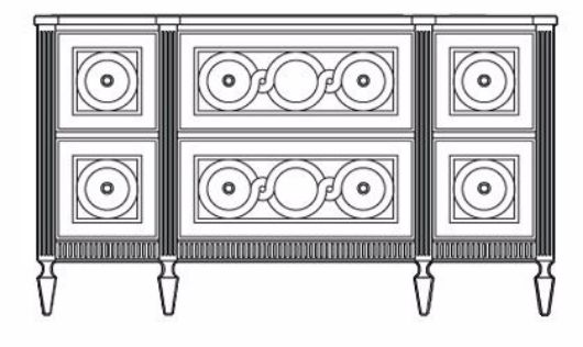 Picture of TIFFANY LINK 6 DRAWER CHEST 65"