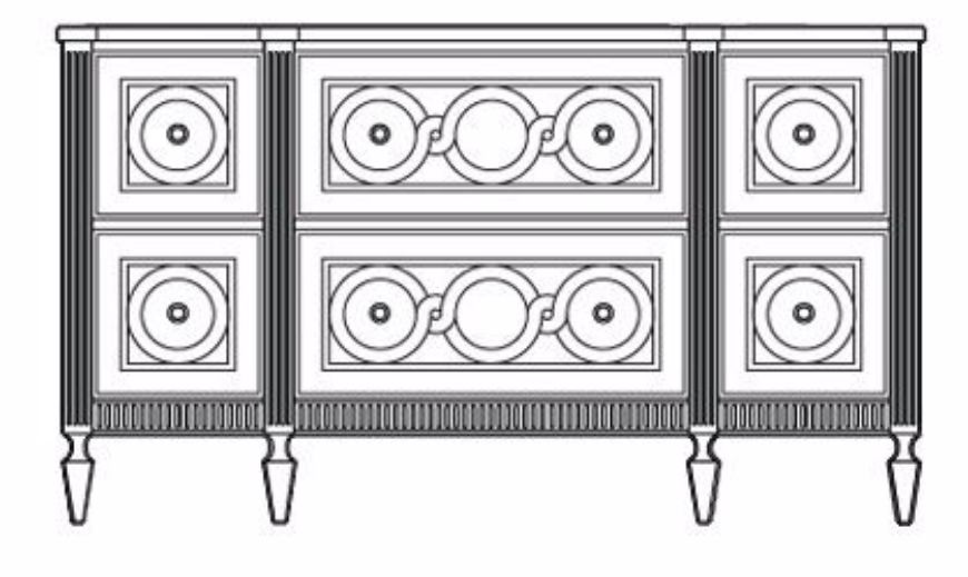 Picture of TIFFANY LINK 6 DRAWER CHEST 65"