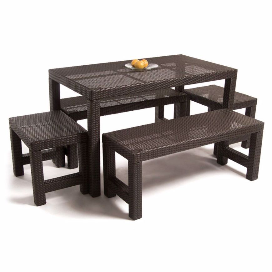 Picture of BARBADOS DINING SET WITH TEMPERED GLASS TOP