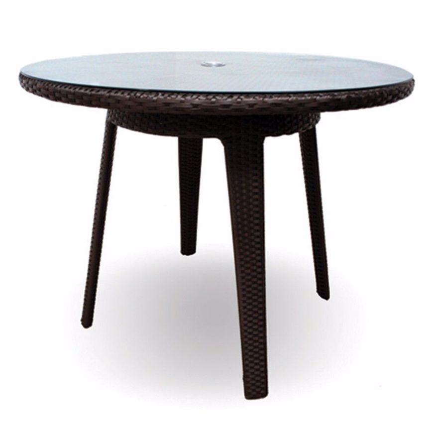 Picture of SENNA 40" ROUND DINING TABLE WITH TEMPERED GLASS TOP
