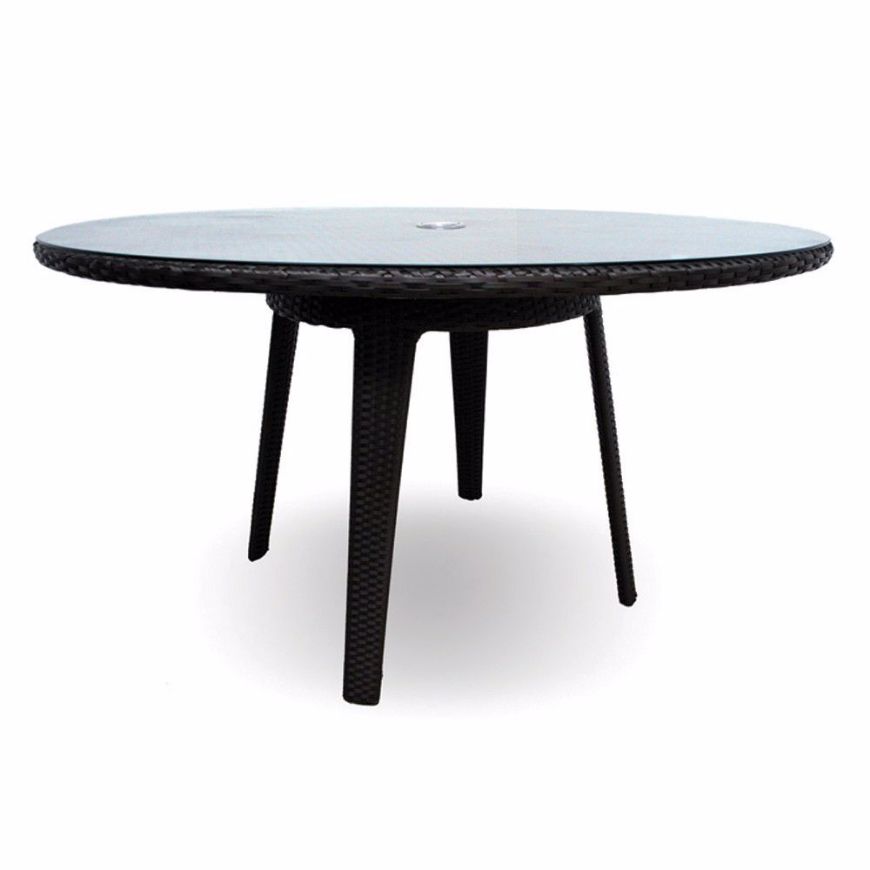 Picture of SENNA 60" ROUND DINING TABLE WITH TEMPERED GLASS TOP