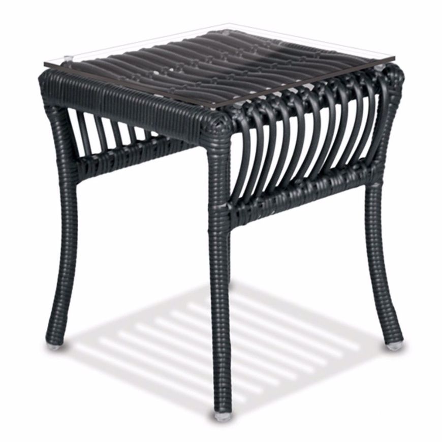 Picture of ADIRONDACK SIDE TABLE WITH TEMPERED GLASS TOP