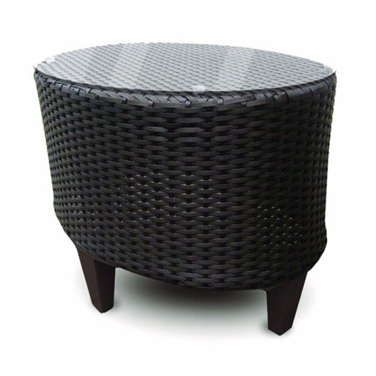 Picture of CORONA SIDE TABLE WITH TEMPERED GLASS TOP