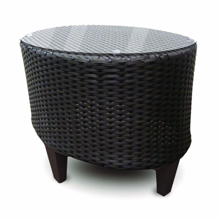 Picture of CORONA SIDE TABLE WITH TEMPERED GLASS TOP