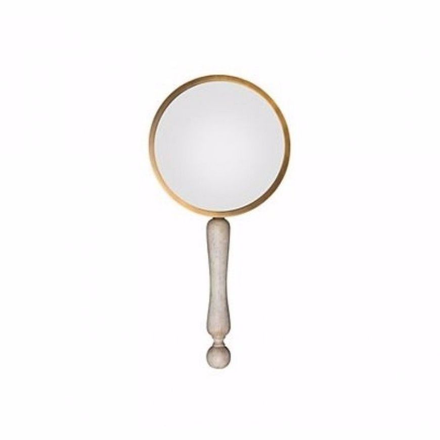 Picture of FUMED OAK & BRASS MAGNIFYING GLASS