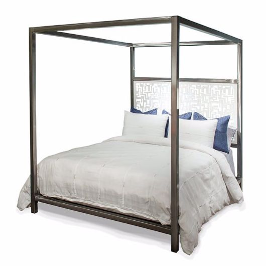 Picture of LUXOR LASER DESIGN HEADBOARD CANOPY QUEEN BED
