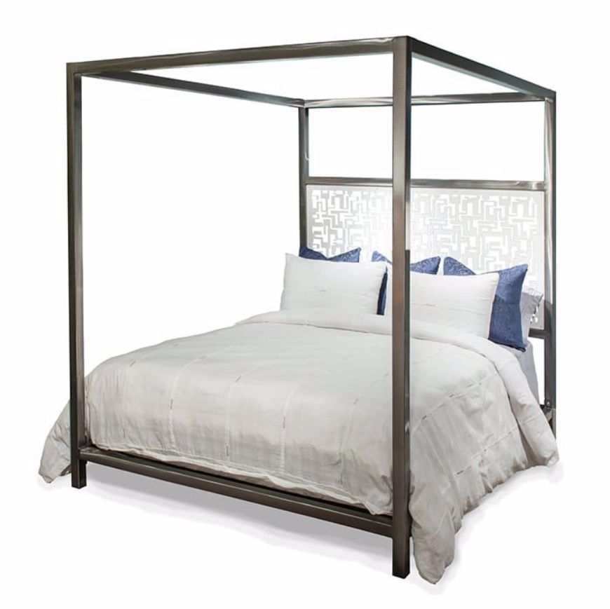 Picture of LUXOR LASER DESIGN HEADBOARD CANOPY QUEEN BED