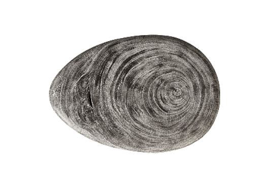Picture of SMOOTHED COUNTER STOOL CHAMCHA WOOD, GREY STONE, OVAL