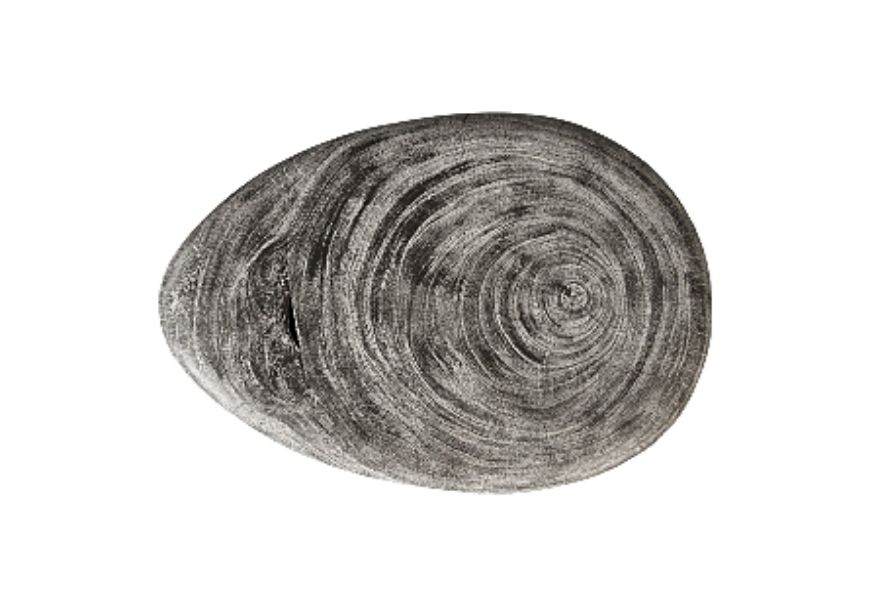 Picture of SMOOTHED COUNTER STOOL CHAMCHA WOOD, GREY STONE, OVAL