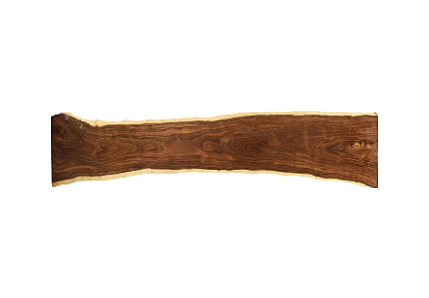 Picture of CHAMCHA WOOD DINING TABLE NATURAL, BRUSHED STAINLESS STEEL LEGS