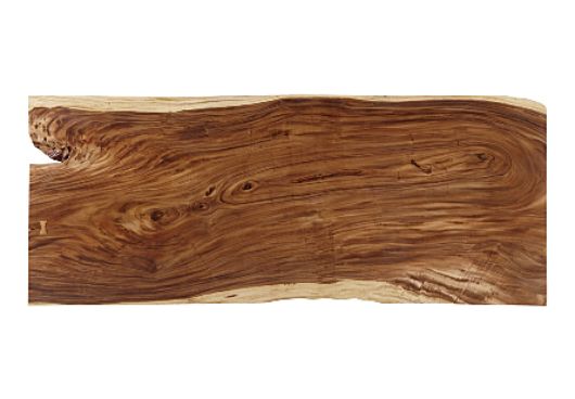 Picture of CHAMCHA WOOD DINING TABLE NATURAL, BRUSHED STAINLESS STEEL LEGS