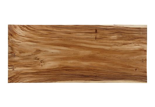 Picture of CHAMCHA WOOD DINING TABLE NATURAL, BRUSHED STAINLESS STEEL LEGS
