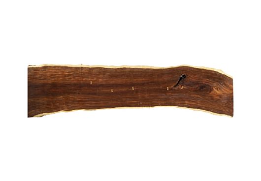 Picture of CHAMCHA WOOD DINING TABLE NATURAL, BRUSHED STAINLESS STEEL LEGS