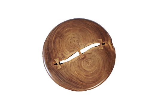 Picture of SMOOTHED ROUND COFFEE TABLE CHAMCHA WOOD, NATURAL