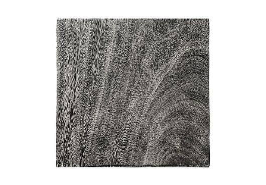 Picture of CHAMCHA WOOD END TABLE GREY STONE, SQUARE, BLACK NICKEL BASE