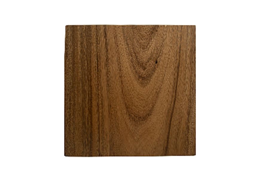 Picture of CHAMCHA WOOD END TABLE NATURAL, SQUARE, PLATED BRASS BASE