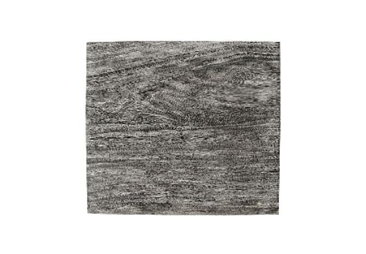 Picture of CHAMCHA WOOD END TABLE GREY STONE, SQUARE, BLACK NICKEL BASE