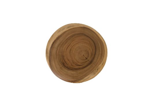 Picture of SMOOTHED STOOL ON BLACK METAL LEGS CHAMCHA WOOD, NATURAL