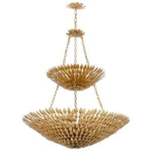 Picture of BROCHE - EITHEEN LIGHT ANTIQUE LEAF PENDANT CHANDELIER