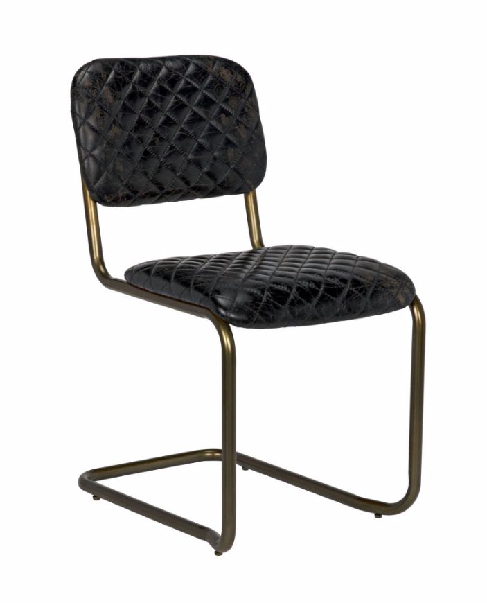 Picture of 0037 DINING CHAIR, STEEL AND LEATHER