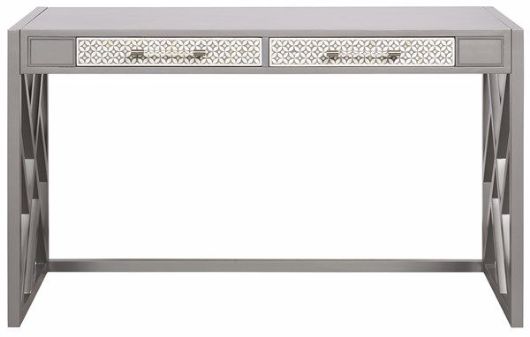 Picture of BRYSON DESK WITH WOOD FRETWORK BASE HH15