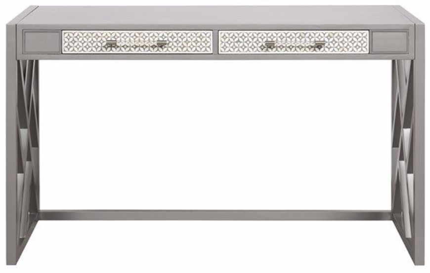 Picture of BRYSON DESK WITH WOOD FRETWORK BASE HH15