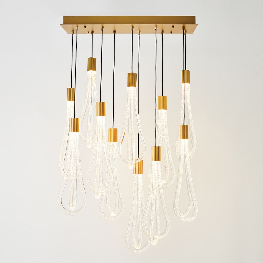 Picture of LAYERED RAINDROP CHANDELIER