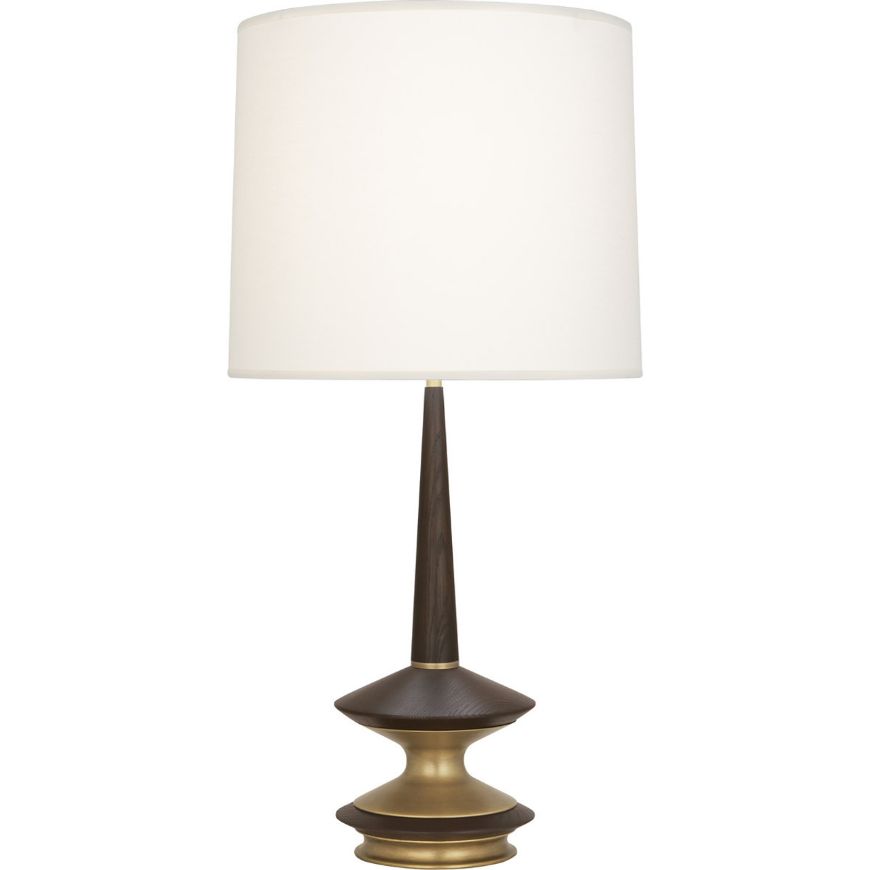 Picture of FLETCHER TABLE LAMP IN WARM BRASS FINISH WITH DARK WALNUT ACCENTS 1041
