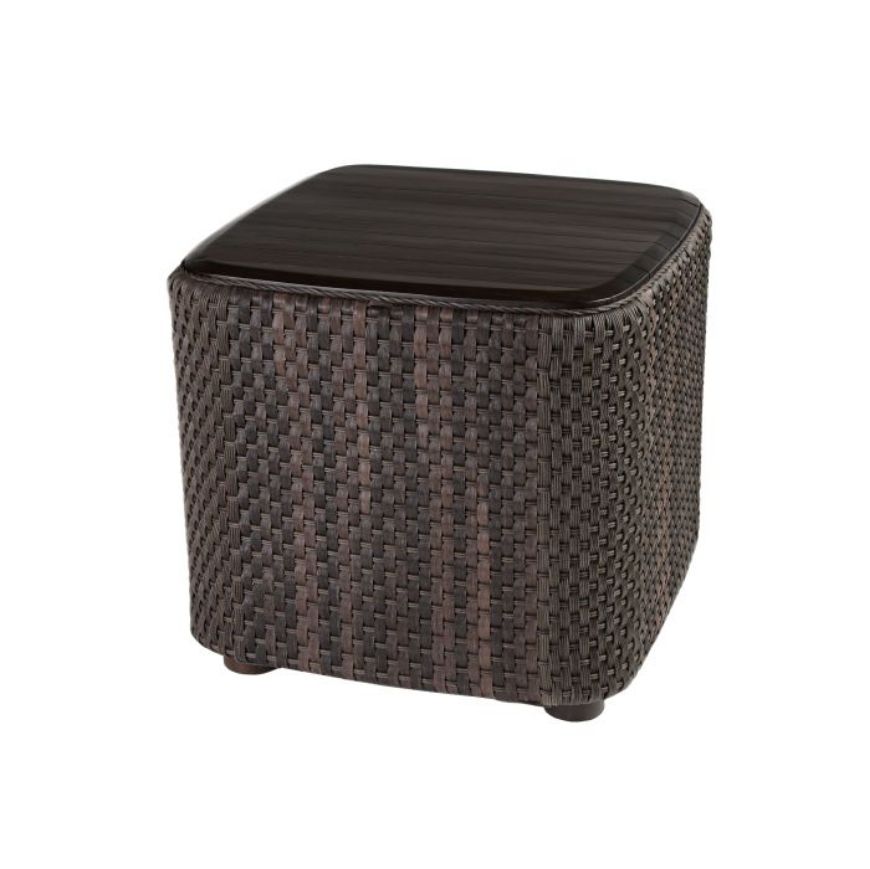 Picture of ARUBA SIDE TABLE WITH TEAK TOP