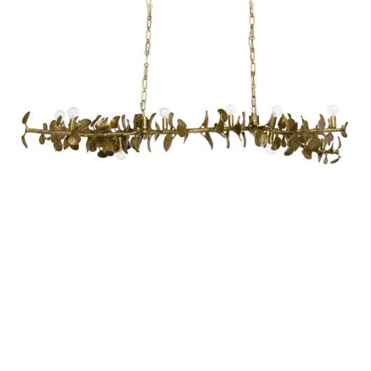 Picture of EUCALYPTUS LEAF BRASS CHANDELIER