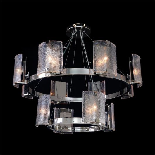 Picture of CLARITAS TWELVE-LIGHT TWO-TIER CHANDELIER, NICKEL