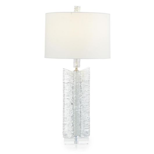 Picture of CLEAR-CUT GLASS COLUMN TABLE LAMP