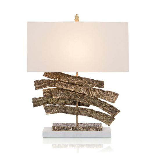 Picture of BRASS CRINKLE SWOOSH TABLE LAMP