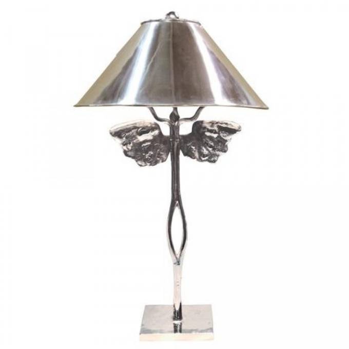 Picture of GUARDIAN ANGEL LAMP, NICKEL (WITH SHADE)