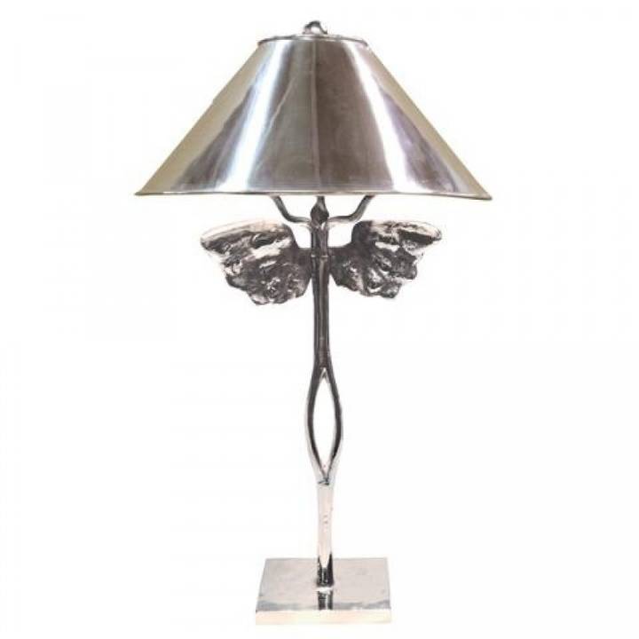 Picture of GUARDIAN ANGEL LAMP, NICKEL (WITH SHADE)