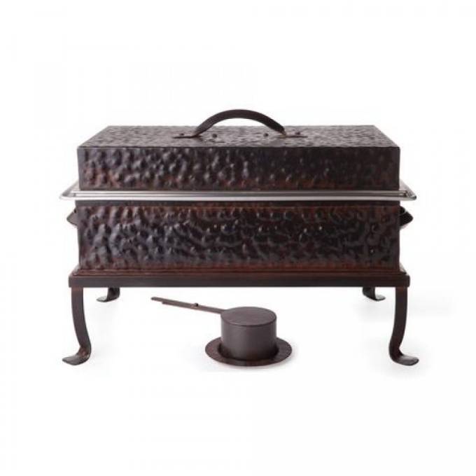 Picture of HAMMERED CHAFER, RECTANGULAR, (DIVIDED PAN)