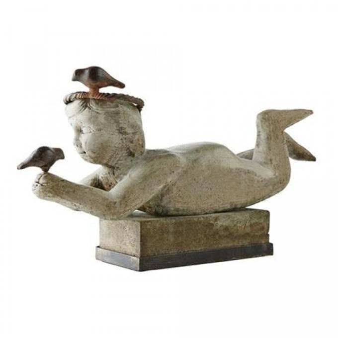 Picture of CHILD WITH GOLONDRINA BIRD SCULPTURE