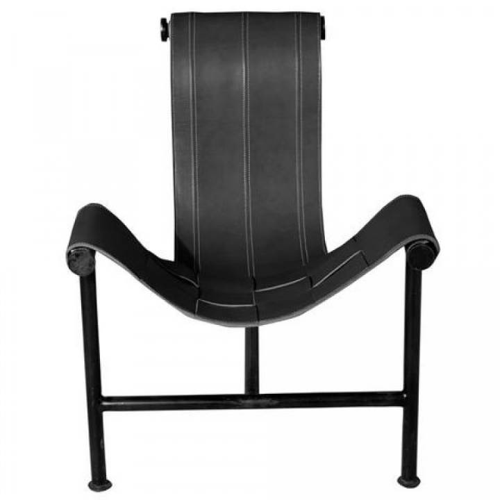 Picture of SILLA TRENZADA SADDLE CHAIR, BLACK