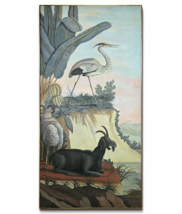 Picture of ANIMAL PAINTING WITH EGRET ON CANVAS