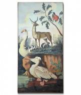 Picture of ANIMAL PAINTING WITH PELICAN ON CANVAS