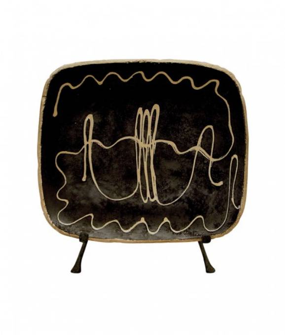 Picture of RECTANGULAR SLIPWARE PLATE - FREE FORM