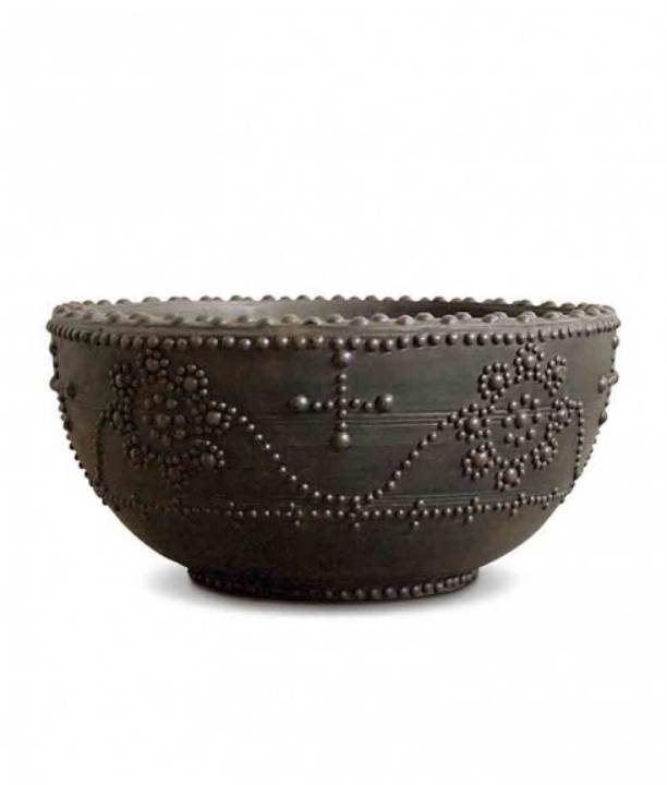 Picture of REPRODUCTION STUDDED WOOD BOWL