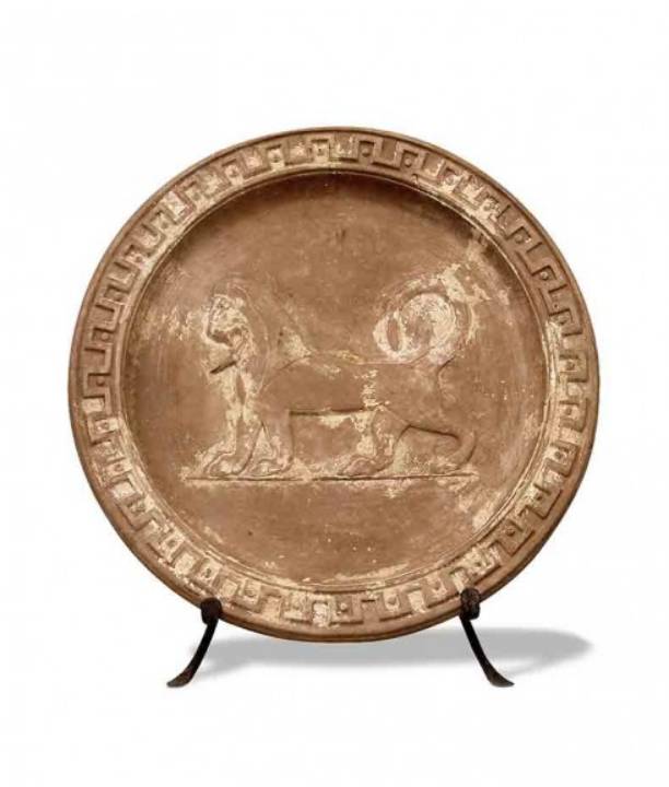 Picture of TERRACOTTA LION PLATE
