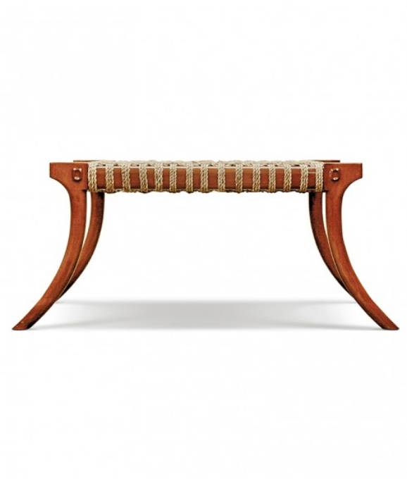 Picture of SABER LEG OTTOMAN WITH SEAGRASS SEAT