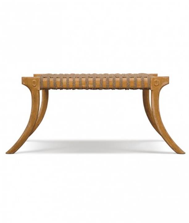 Picture of SABER LEG OTTOMAN WITH SEAGRASS SEAT