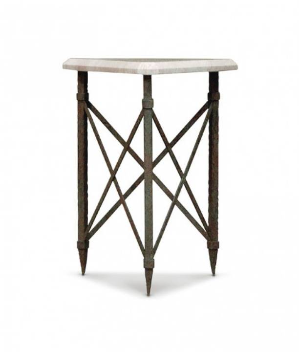 Picture of IRON TRIANGULAR SIDE TABLE